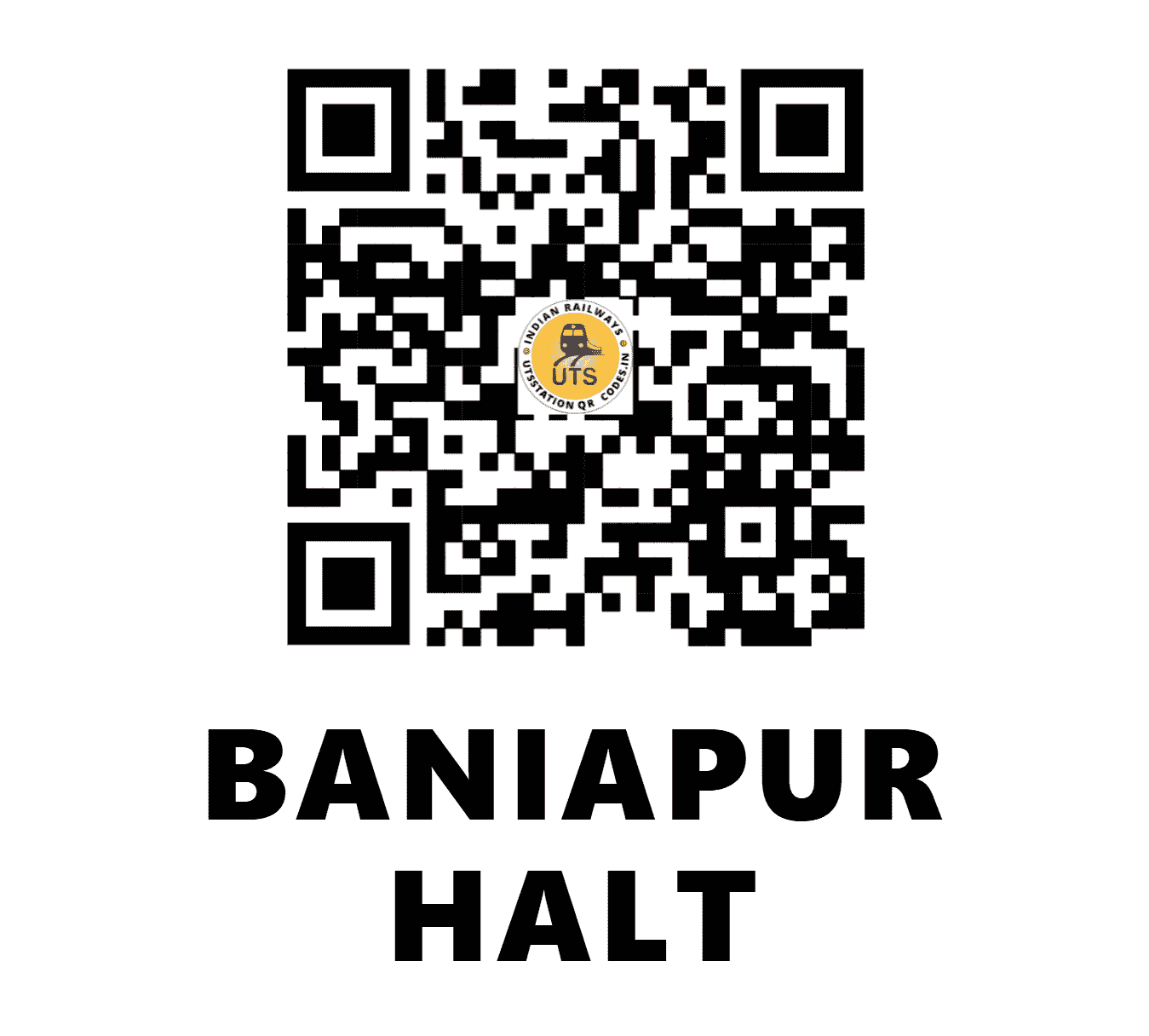 UTS QR Code for BANIAPUR HALT - BNPA - NE (UTTAR PRADESH)